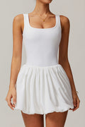 Nude Fake Two Piece Anti-Chafing Athletic Tennis Mini Dress