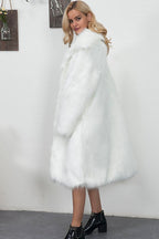 Faux Fur Longline Plus Size Coat