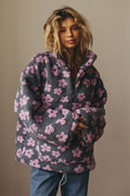 Floral Fleece Warm Fuzzy Sweatshirt