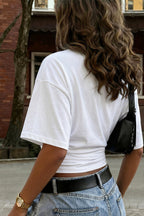 Solid V-Neck Slim T-shirt