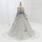 Kommunionkleid für Mädchen, luxuriöses Partykleid, flauschiges, formelles Prinzessinnenkleid mit vielen Blütenblättern für Babys 