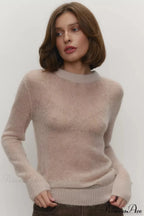 Candy Pastels Sheer Crew Neck Lightweight Knit Top