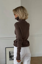 Casual Half-Zip Fitted Knit Long Sleeve Tee