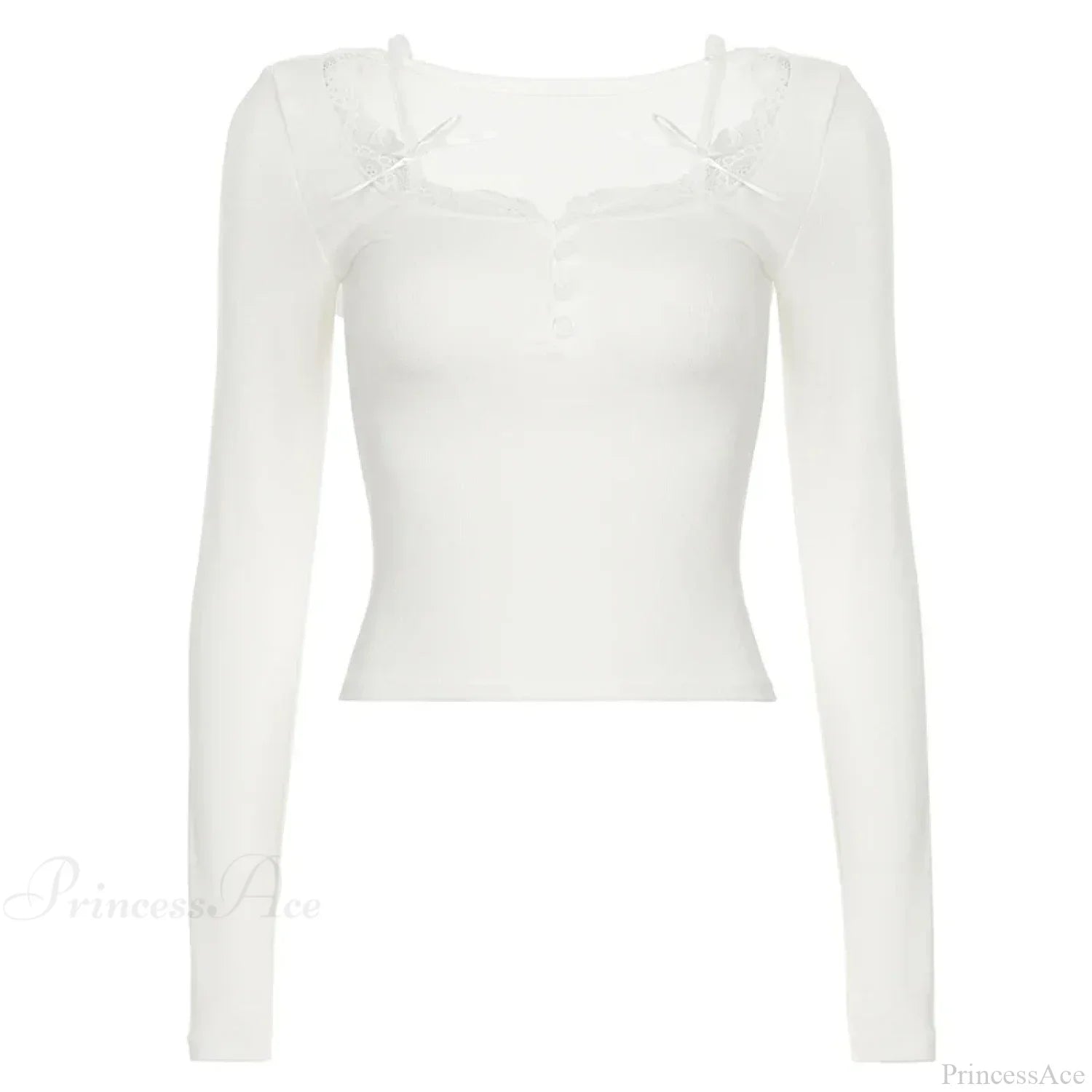 Casual Lace Trim Halter Slim Solid Square Collar Knit Top