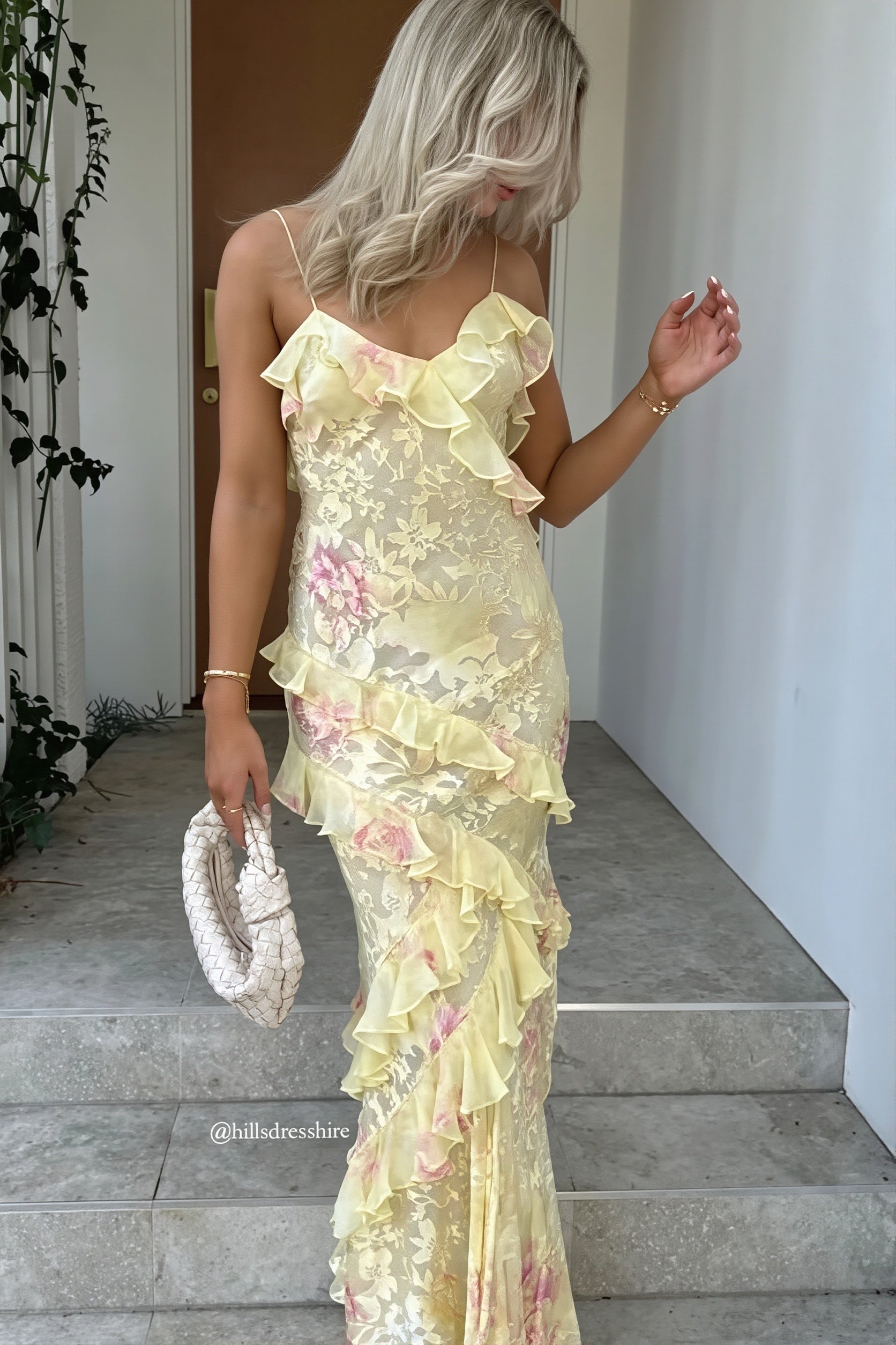 Jacquard Gradient Wave Maxi Dress