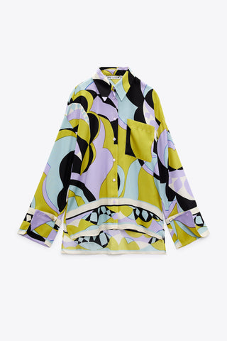 Pajama Style Loose Casual Blouse Two-piece Set
