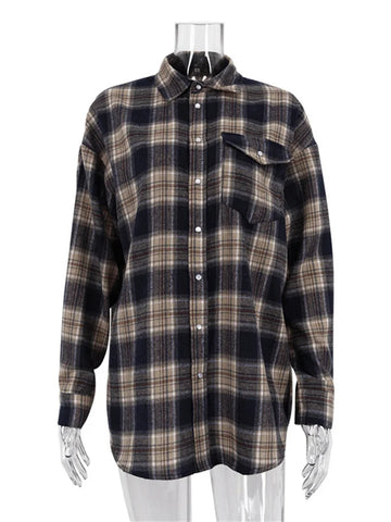 Camisas Tossy Lapel Otoño 2023, prendas de vestir exteriores de moda para mujer, contraste de manga larga, patchwork, elegante abrigo para mujer, cárdigan, camisas para mujer 
