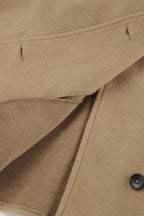 Batwing Sleeve Wool Blend Coat