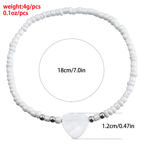Perlenherz Halskette Ring Armband 