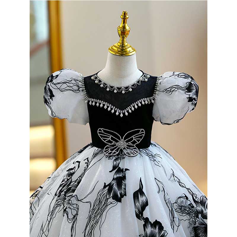 Kommunionkleid für Mädchen, Kleinkind-Festkleid, bauschiges Kleid für Babys, Geburtstagskleid für Mädchen 