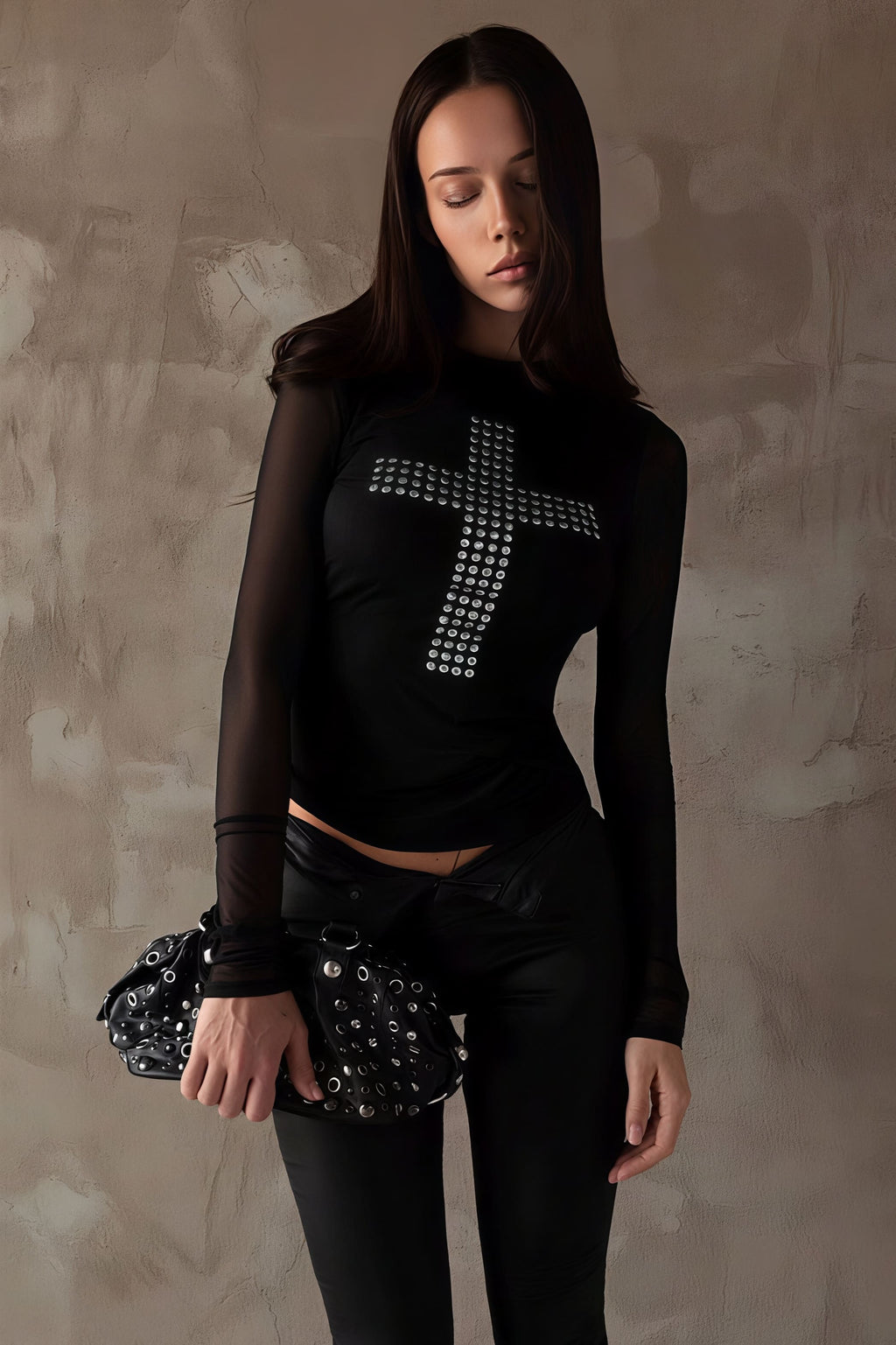 Trendy Print Sexy Slim Crew Neck Blouse