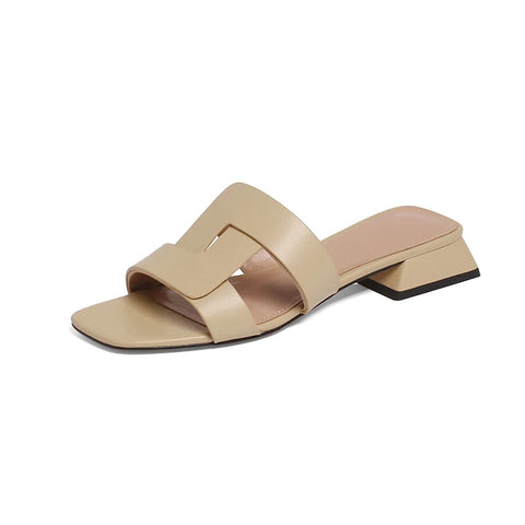 Vintage Women's Sandals 2024 New Summer Fashion Women Thick Heels Heels Slippers Top Quality Newest Working Casual Shoes Woman