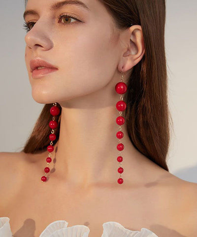 Casual White Stergild Silver Overgild Pearl Drop Earrings