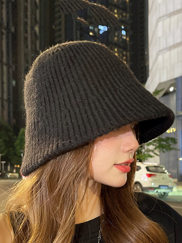 Fahion Pure Color Knitted Winter Warm Hat