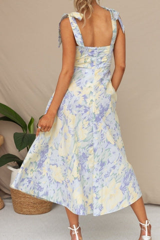 Vestido midi con tirantes estampados Beata 