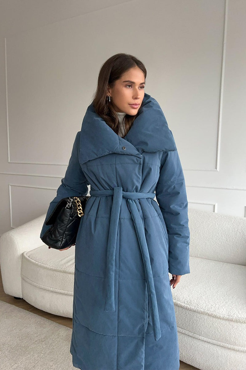 Long Stand Collar Puffer Jacket