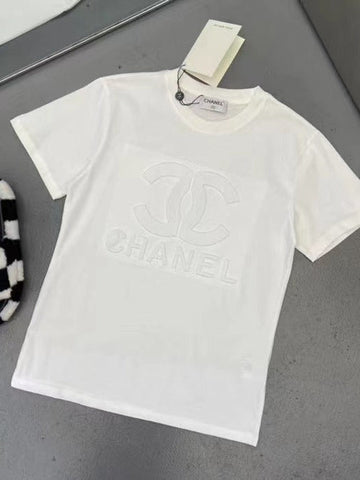 Print C H Cotton Lycra T-Shirt