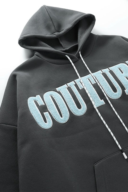 Couture Letter Oversized Hoodie