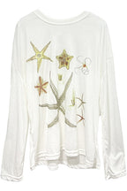 Casual Starfish Sheer Long Sleeve T-shirt