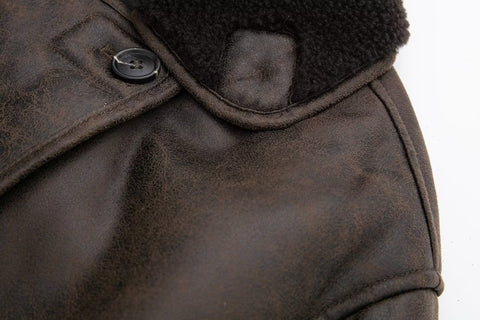Damen Kleidung Pelz Langarm Kragen Doppelseitige Jacke Mantel Damen Mantel 