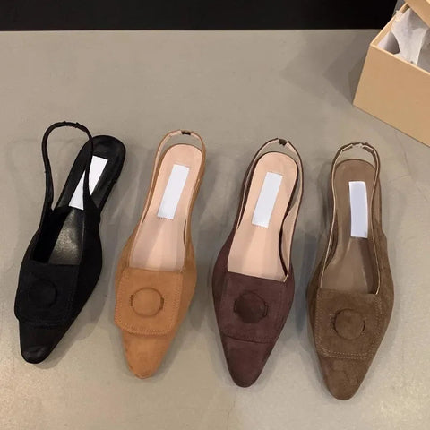 Pointed Toe Women Sandals Flats Shallow Casual Dress Shoes 2024 Summer Fashion Party Brand Shoes New Cozy Walking Mujer Zapatos