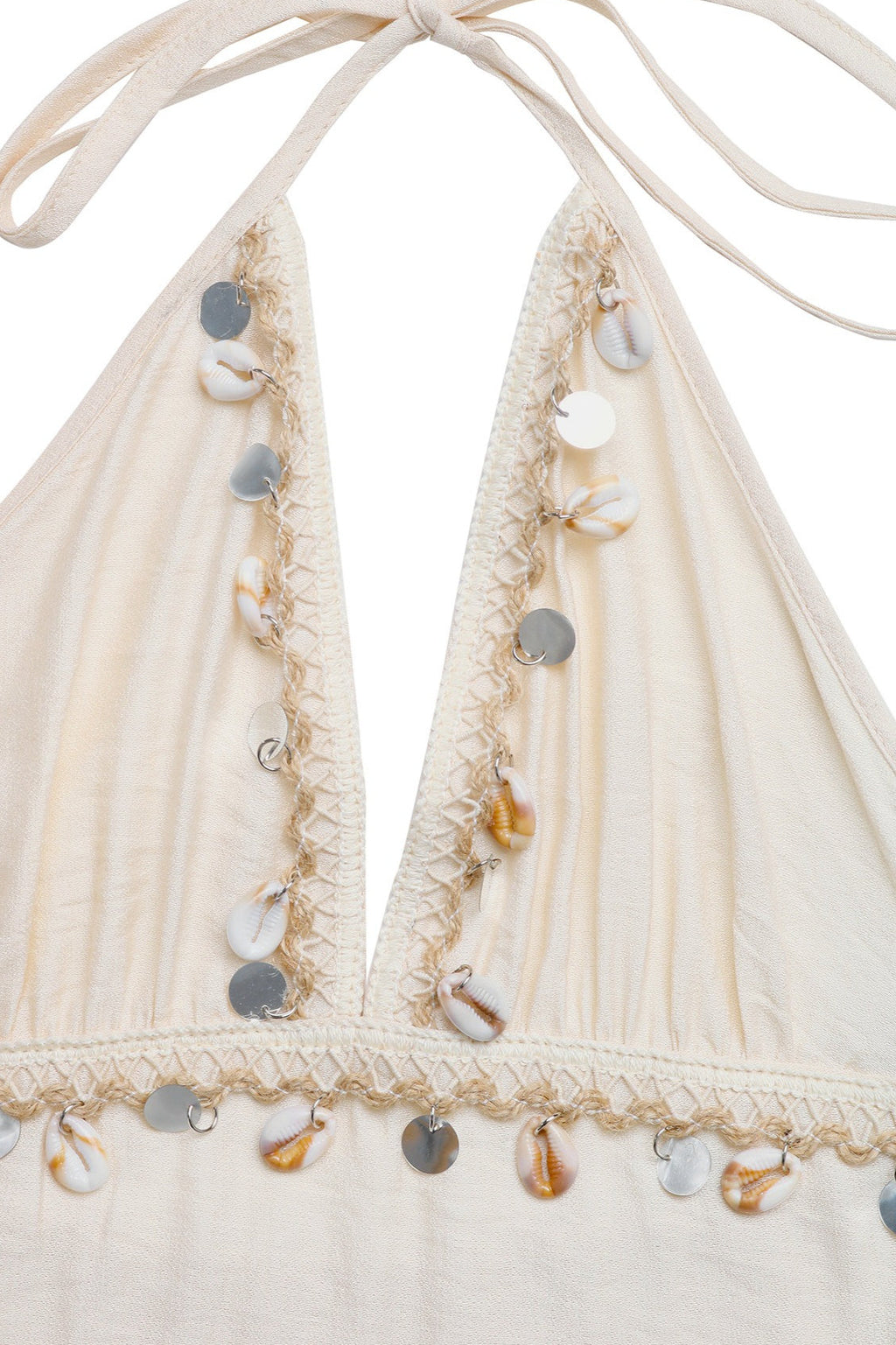 Halter Tassel Solid Long Boho Dress