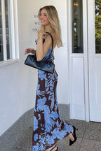 Sexy Backless Floral Maxi Dress