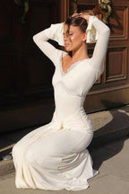 Elegant White Lace Maxi Vacation Dress
