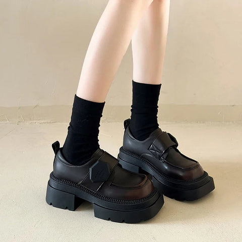 Wohnungen Plattform Loafers Schuhe Frauen Frühjahr Neue Kleid Schuhe Uniform Mode Marke 2024 Designer Weibliche Casual Zapatillas Walking 