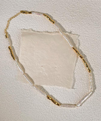 Moderne Perlen-Prinzessinnen-Halskette aus Legierung mit Farbblock 