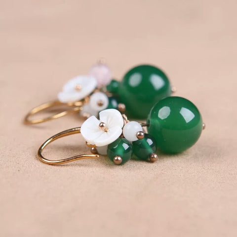 Pendientes con borlas estilo étnico retro para mujer 