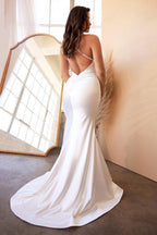 Long Mermaid Style Wedding Dress