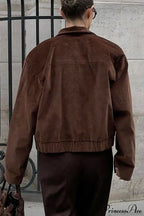 Corduroy Retro Collared Jacket Coat