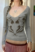 Cotton Crew Neck Long Sleeve Tee