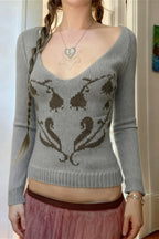 Cotton Crew Neck Long Sleeve Tee