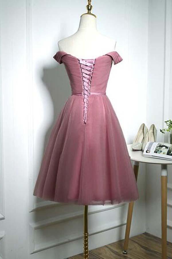 Süßes schulterfreies Sweetheart-Tüll-Abschlussballkleid Partykleid