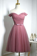 Süßes schulterfreies Sweetheart-Tüll-Abschlussballkleid Partykleid