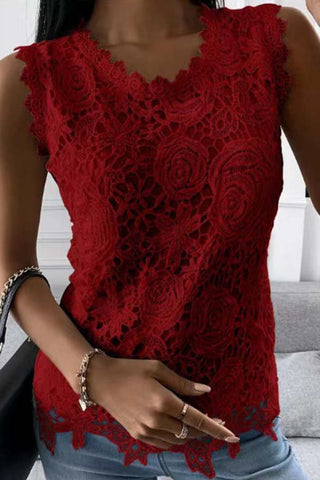Camiseta de tirantes de encaje Heavenly Beauty 