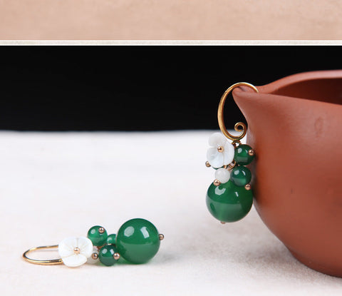 Pendientes con borlas estilo étnico retro para mujer 