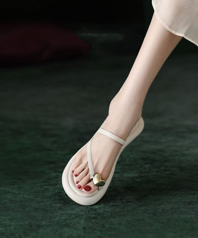 Summer New French Toe Set Black Slide Sandals