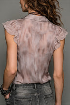Light Mercerized Floral Lace Blouse