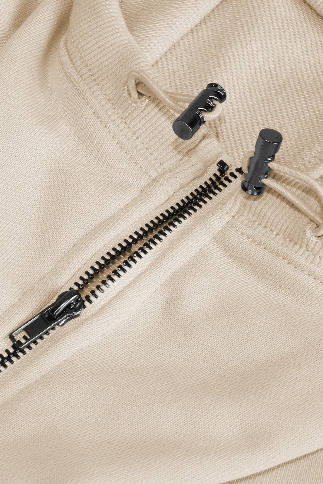 Plain Cropped Zipper Sporty Sweatshirt