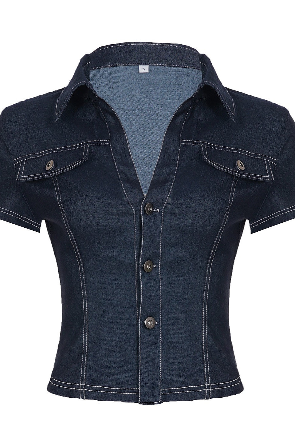 Street Hot Denim Cropped Blouse