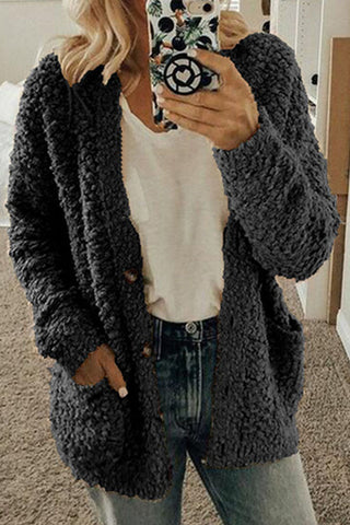 Prendas de abrigo de cuello redondo con parches lisos de estilo británico (10 colores) 