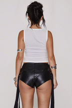 Rhinestone Cutout Slim Sleeveless Chic Tank Top