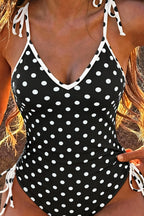 Polka Dot Contrast One Piece Swimwear