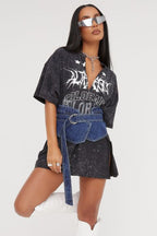 Loose Casual Sexy V Neck Vintage T-shirt