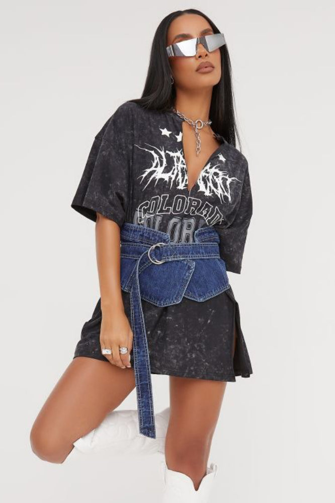 Loose Casual Sexy V Neck Vintage T-shirt