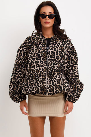 Mantel im Retro-Leopardenmuster 
