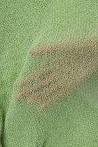 Loose Solid Casual Knit Shawl Blouse